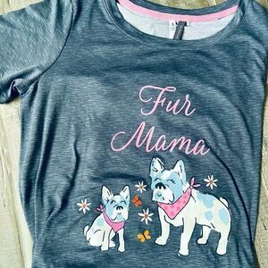 Fur Mama PJ Frenchie Dog Sleep Nightshirt S